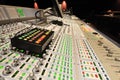 Audio post production mixing console