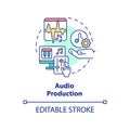 Audio production concept icon