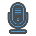 Audio recording microphone icon vector illustration