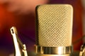 Audio recording vocal studio voice microphone Royalty Free Stock Photo