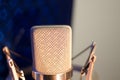 Audio recording vocal studio voice microphone Royalty Free Stock Photo