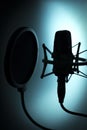 Audio recording vocal studio voice microphone Royalty Free Stock Photo