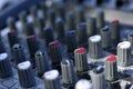 Audio remote mixer with amplifier and wires Royalty Free Stock Photo