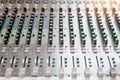 Audio sound mixer control panel.  Sound console buttons for adjust the volume Royalty Free Stock Photo