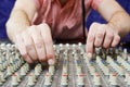 Audio sound mixing Royalty Free Stock Photo