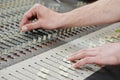 Audio sound mixing Royalty Free Stock Photo