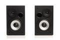 Audio sound speakers, isolated on white Royalty Free Stock Photo