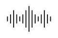 Audio or sound vector icon. Digital sound wave icon or sign. Equalizer music flat icon. Music radio sound wave