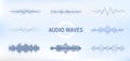 Audio sound wave, Equalizer music visualisation in futuristic style Royalty Free Stock Photo