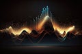 Audio sound wave spectrum abstract oscillation graph futuristic colorful visualization AI Generated