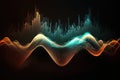 Audio sound wave spectrum abstract oscillation graph futuristic colorful visualization AI Generated