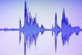 Audio sound wave studio editing Royalty Free Stock Photo