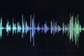 Audio sound wave studio editing Royalty Free Stock Photo