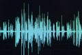 Audio sound wave studio editing Royalty Free Stock Photo