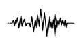 Audio Sound Waveform: Music Visualization Dynamic Signal Pattern, vector design Generative AI Royalty Free Stock Photo