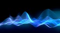 Audio soundwave scope signal as an abstract background