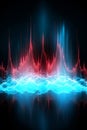 Audio soundwave scope signal as an abstract background