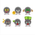 Audio speaker cartoon character with cute emoticon bring money Royalty Free Stock Photo