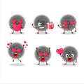 Audio speaker cartoon character with love cute emoticon Royalty Free Stock Photo