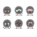 Audio speaker cartoon character with sad expression Royalty Free Stock Photo