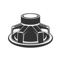 Audio speaker icon. Subwoofer speaker for car. Royalty Free Stock Photo