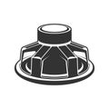 Audio speaker icon. Subwoofer speaker for car. Royalty Free Stock Photo