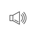 Audio speaker outline icon