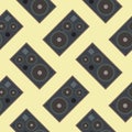 audio speaker seamless pattern. loud speaker box background pattern, creative and beautiful shape amazing studio stereo modern