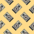 audio speaker seamless pattern. loud speaker box background pattern, creative and beautiful shape amazing studio stereo modern