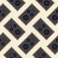 audio speaker seamless pattern. loud speaker box background pattern, creative and beautiful shape amazing studio stereo modern