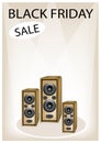 Audio Speaker Shouting Word Black Friday Sale Royalty Free Stock Photo