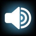 Audio speaker volume icon for apps and websites - vector Royalty Free Stock Photo