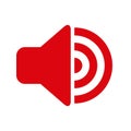 Audio speaker volume icon for apps and websites - vector Royalty Free Stock Photo