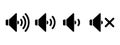 Audio speaker volume icon for apps and websites - for stock