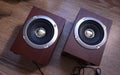 Audio speakers for computer and laptop Royalty Free Stock Photo