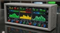 Audio Spectrum Analyzer Displaying Sound Waveforms and Levels Royalty Free Stock Photo