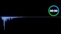 Audio spectrum Frquency waveform , Abstract 3D sound waves with Colorful loading infographic countdown clock , 3D render