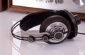 Audio stereo Headphones closeup Royalty Free Stock Photo