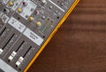 Audio studio sound mixer equalizer board controls Royalty Free Stock Photo