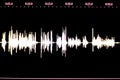 Audio studio voice recording sound wave Royalty Free Stock Photo