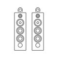 Audio system speakers icon Royalty Free Stock Photo