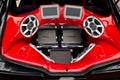 Audio system in the trunk Royalty Free Stock Photo