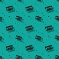 Audio Analogue Retro Cassette Seamless Shadow Pattern