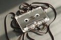 Audio tape cassette with subtracted out tape Royalty Free Stock Photo