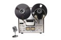 Audio Tape Recorder with Headphones Royalty Free Stock Photo