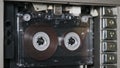 Audio Tape Recorder Playback, Insert and Eject Transparent Audio Cassette