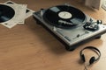 Audio-technica turntable Royalty Free Stock Photo