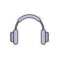 Audio vector flat color icon Royalty Free Stock Photo