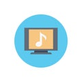 Audio vector flat color icon Royalty Free Stock Photo