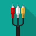 Audio and video cable. Royalty Free Stock Photo